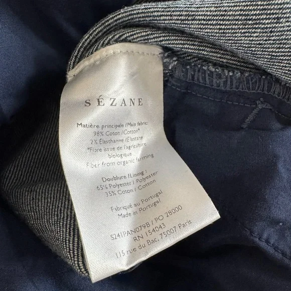 Sezane Martin denim trousers size 42/US10 - Picture 10 of 10